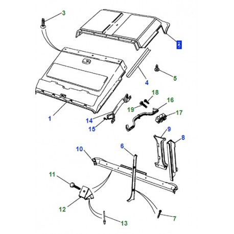 DEFENDER 130 lower trim panel rear truck cab - GENUINE