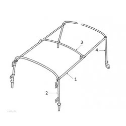 DEFENDER 90 tie bar front to rear hoodstick - GENUINE