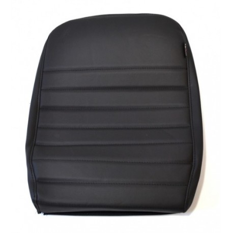 DEFENDER 1990-2006 BLACK VINYL centre front cover seat back - EXMOOR TRIM