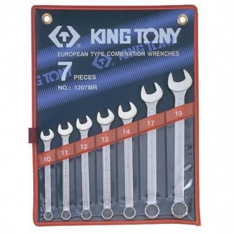 KING TONY 7pc metric R/OE spanner set 10-19m