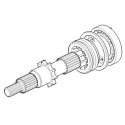 LT230 shaft assy front output for DEFENDER TD4 PUMA - GENUINE