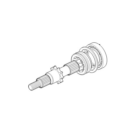 LT230 shaft assy front output for DEFENDER TD4 PUMA - GENUINE