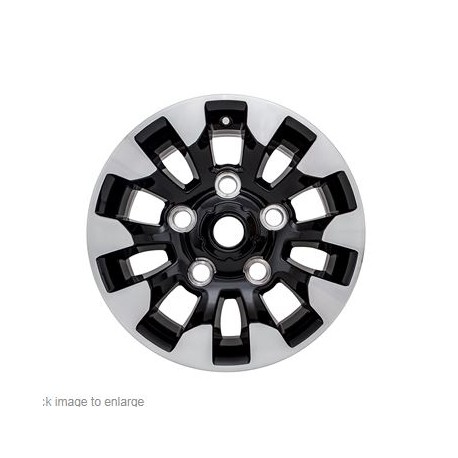 16 x 7 - Black gloss with diamond cut finish for DEFENDER