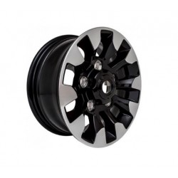 Jante alu style SAWTOOTH en 7 X 16 - Noire et argentée