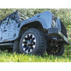 Jante alu style SAWTOOTH en 7 X 16 - Noire et argentée