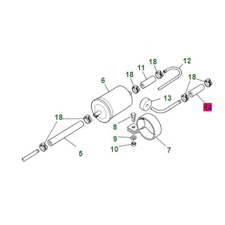 RANGE ROVER CLASSIC V8 3.5 EFI fuel filter bracket - GENUINE