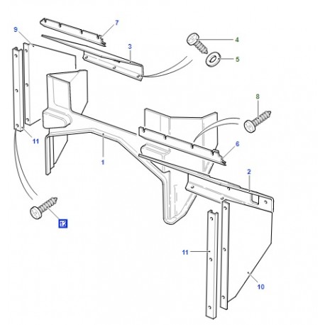 DEFENDER footwell side finisher trim RH - GENUINE