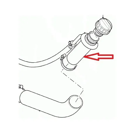 Goulotte remplissage de carburant pour Defender 90/110/130 à partir de 1999 - GENUINE