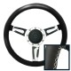 "Exmoor Williams" White stitch steering wheel 15 inches