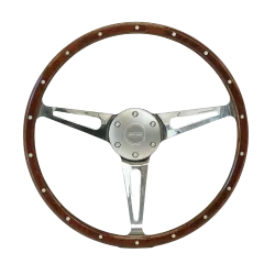 "Evander" Wood rim steering wheel 15 inches