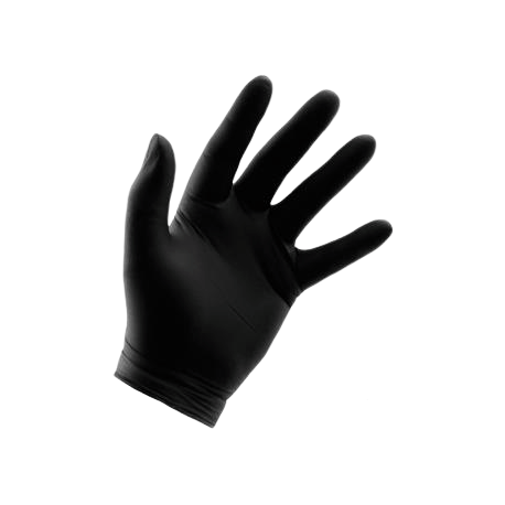 Gants nitriles grip mécanicien noirs - Équipement atelier moto