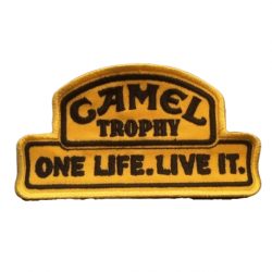 Ecusson CAMEL TROPHY one life - Noir et or