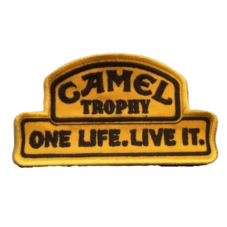 CAMEL TROPHY one life embroidered badge - gold/black