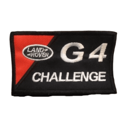 LAND ROVER G4 challenge embroidered badge - orange/black
