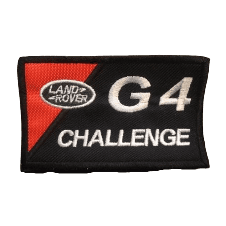 LAND ROVER G4 challenge embroidered badge - orange/black