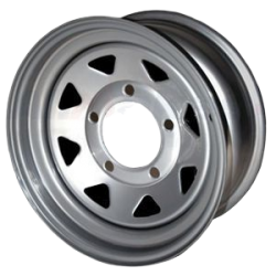 silver 8 spoke triangular wheel 16x7