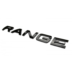 Evoque "Range" name plate Black Santorini