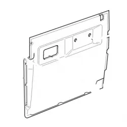 Door Panel Front Interior Black RH w/o Central Locking Defender