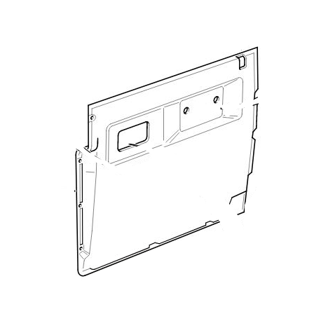 Door Panel Front Interior Black RH w/o Central Locking Defender