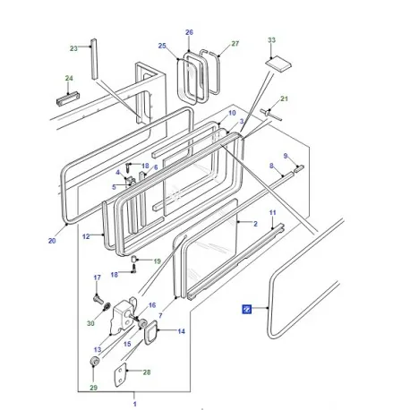 DEFENDER non sliding glass clear - GENUINE