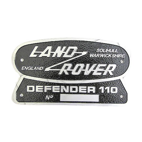 paire Land Rover Defender 110 Noir Porte Protecteurs en 2 mm Chequer Plaque 