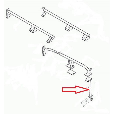 Defender 90 seat belt tubing LH