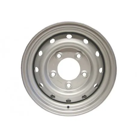 jante acier - wolf - 6.5x16 - argent - Defender 90/110/130 - range rover classic - discovery 1