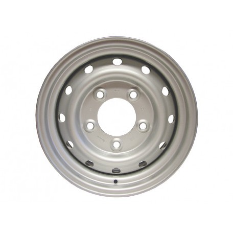 road wheel - 6.5x16 - steel - wolf style - silver - Defender 90/110/130 - range rover classic - discovery 1