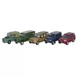 MINIATURES LAND ROVER - 1/76E - LOT DE 5 MIX