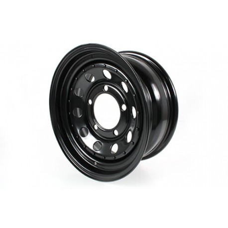 Black Modular 7X16 Steel Road Wheel