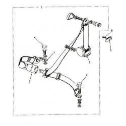 DEFENDER TD5 4/5DOORS seat belt assy - Rear RH