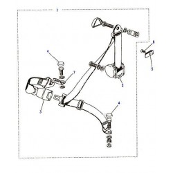 DEFENDER TD5 CREWCAB seat belt assy - Rear RH