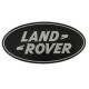 badge rear land rover silver on black