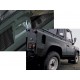 Kit plaques de protection noires capot centre et ailes, ailes arrieres et bas de caisse Defender 90