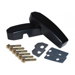 BLACK BILLET WINDSCREEN BRACKETS FOR DEFENDER