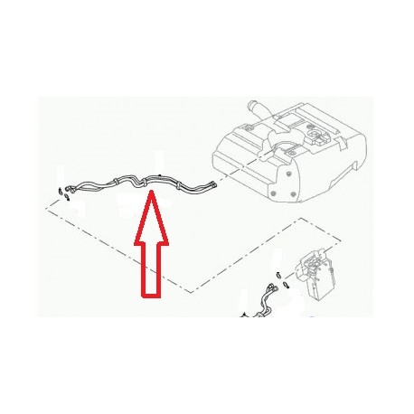 Fuel pipe DEF90 Puma TD4 2007 to 2012