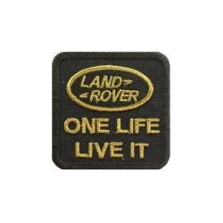 LAND ROVER one life embroidered badge - gold/green