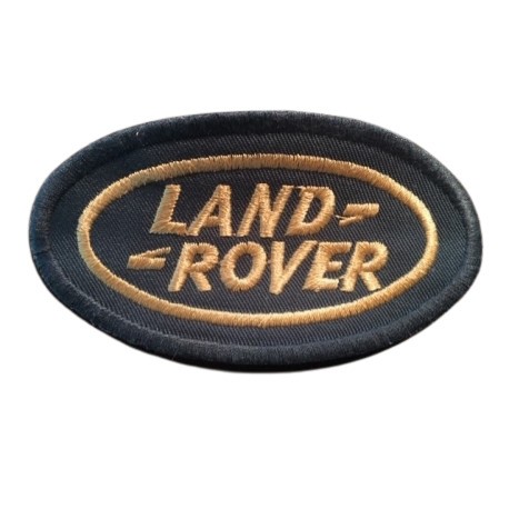 Ecusson à broder oval LAND ROVER - vert et or