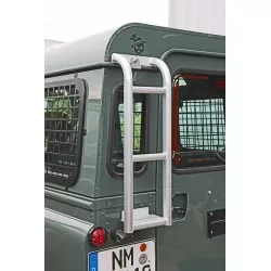 Rear Ladder short with extra step for Land Rover Defender 90/110 Silver anodised