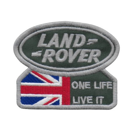 ECUSSON LAND ROVER ET DRAPEAU ANGLAIS - VERT ET ARGENT