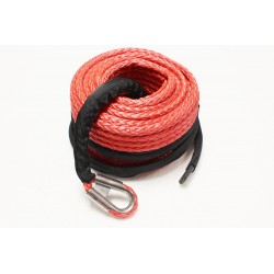 Câble de treuil synthétique Terrafirma - rouge avec Rock Guard - 27m x 10mm
