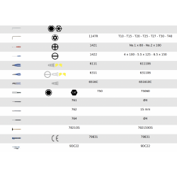 1/4" and 1/2" metric socket set with accessories - 81 pcs