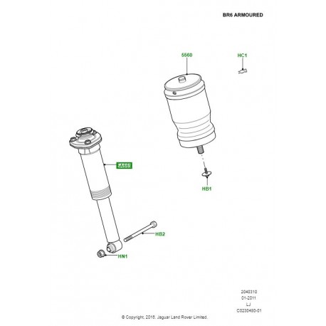 Rear Damper Assembly for Range Rover L322 - Genuine