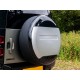 Defender (2020 on) Spare Wheel Cover - Gloss Black & Silver