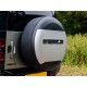 Defender (2020 on) Spare Wheel Cover - Gloss Black & Silver