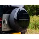 Enjoliveur roue de secours Defender 2020 - Noir brillant et argent