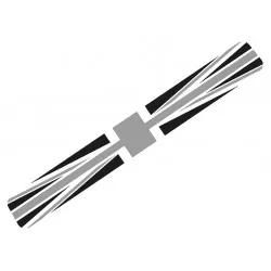 Autocollant d'enjoliveur de roue Defender - Drapeau monochrome Union Jack