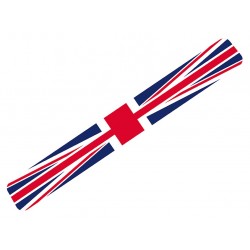 Autocollant d'enjoliveur de roue Defender - Drapeau monochrome Union Jack