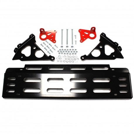 Skeleton silver alloy steering guard for Defenders - Black