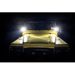 Support de cadre pare-brise avec phares à LED pour Defender